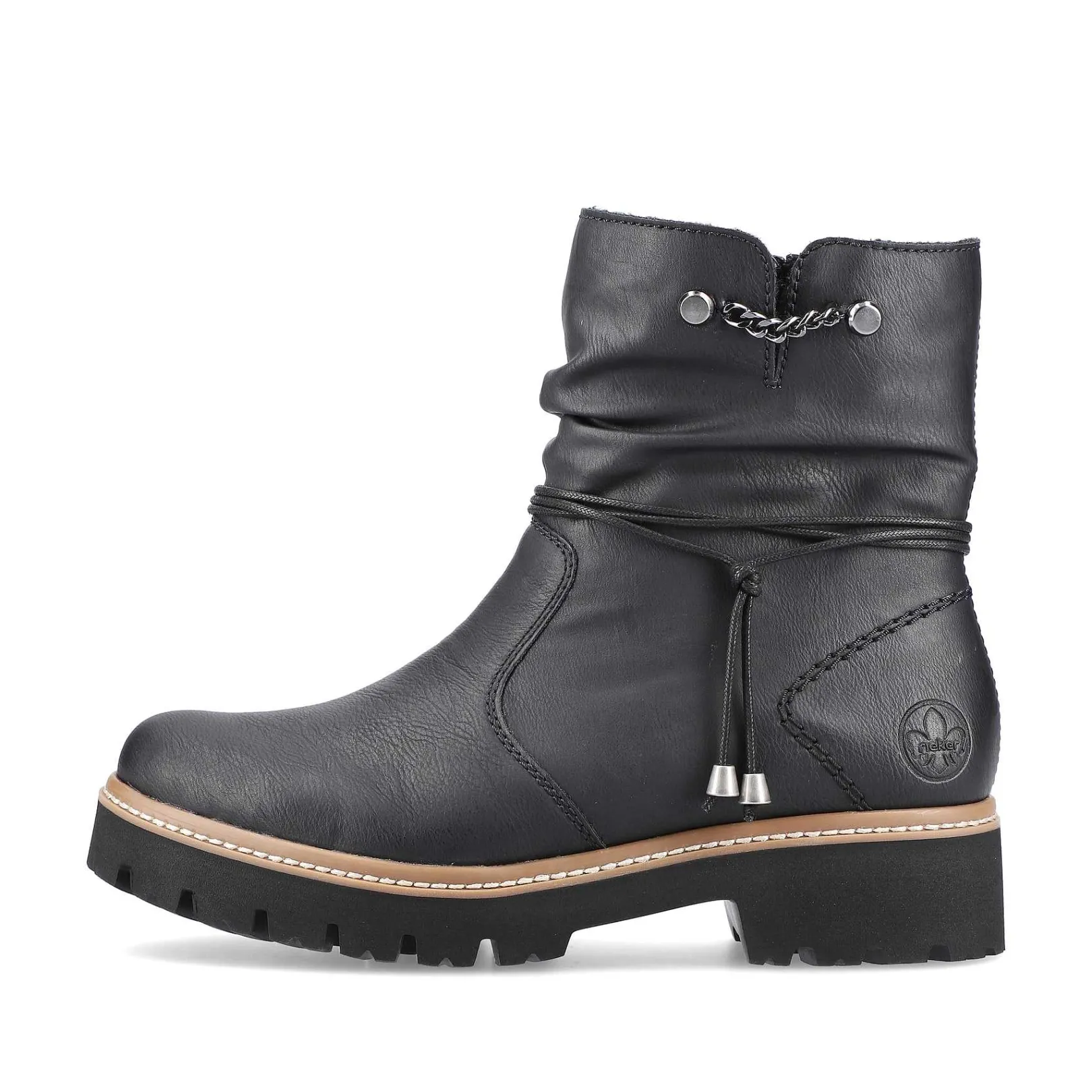 New Women'S Short Boots Jet Black Ladies Ankle Boots & Boots