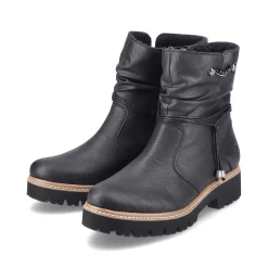 New Women'S Short Boots Jet Black Ladies Ankle Boots & Boots