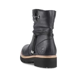 New Women'S Short Boots Jet Black Ladies Ankle Boots & Boots