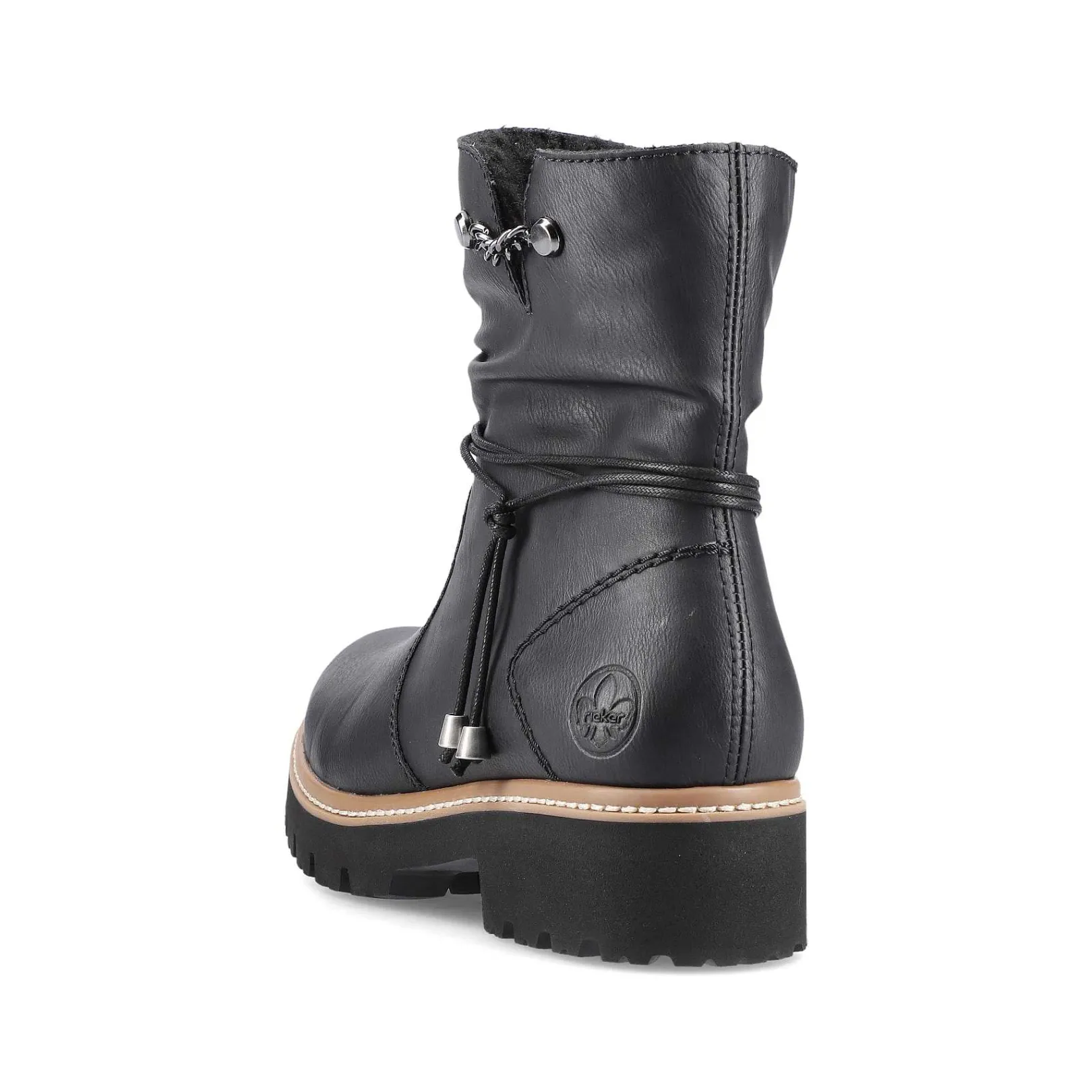 New Women'S Short Boots Jet Black Ladies Ankle Boots & Boots