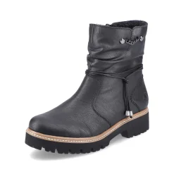 New Women'S Short Boots Jet Black Ladies Ankle Boots & Boots