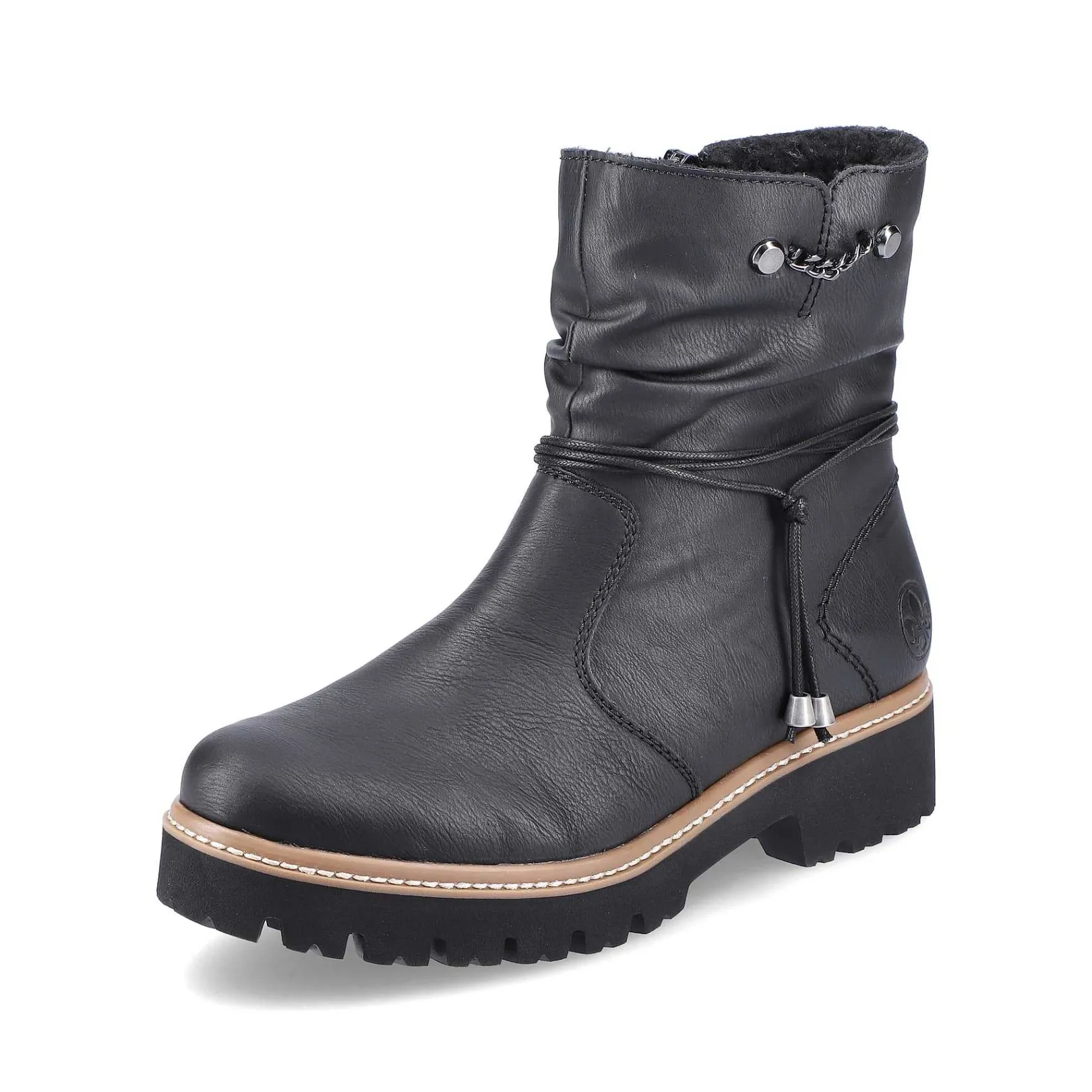 New Women'S Short Boots Jet Black Ladies Ankle Boots & Boots