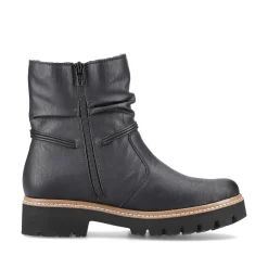 New Women'S Short Boots Jet Black Ladies Ankle Boots & Boots