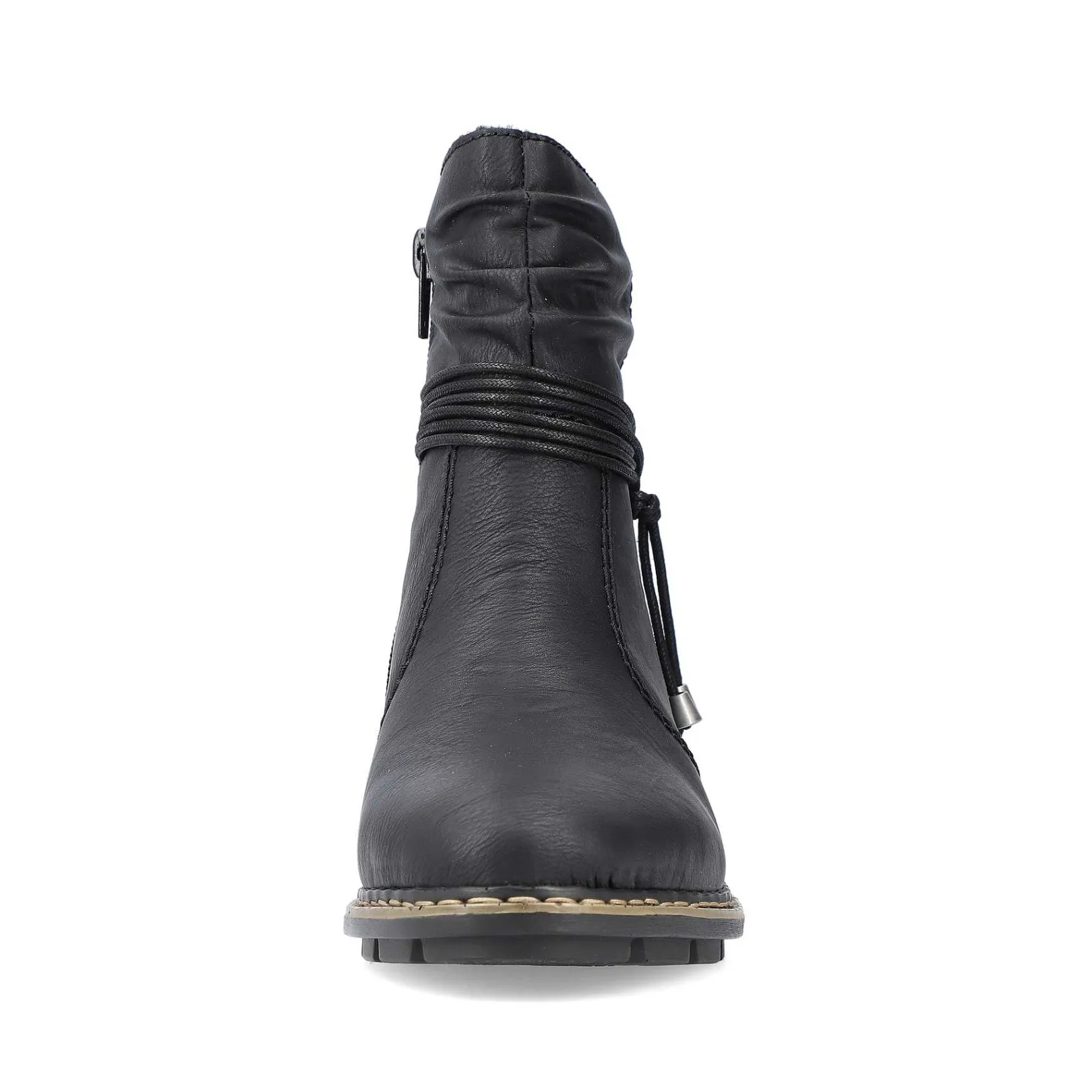 New Women'S Short Boots Jet Black Ladies Ankle Boots & Boots