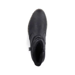 New Women'S Short Boots Jet Black Ladies Ankle Boots & Boots