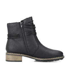 New Women'S Short Boots Jet Black Ladies Ankle Boots & Boots