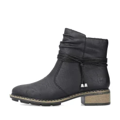 New Women'S Short Boots Jet Black Ladies Ankle Boots & Boots