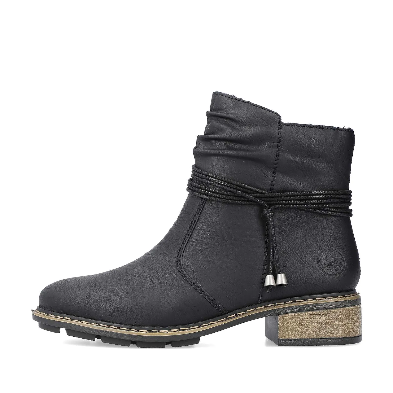 New Women'S Short Boots Jet Black Ladies Ankle Boots & Boots