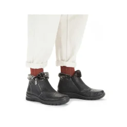 New Women'S Short Boots Jet Black Ladies Ankle Boots & Boots