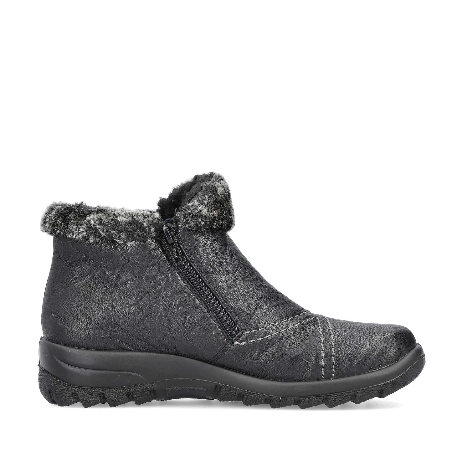 New Women'S Short Boots Jet Black Ladies Ankle Boots & Boots