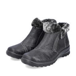 New Women'S Short Boots Jet Black Ladies Ankle Boots & Boots