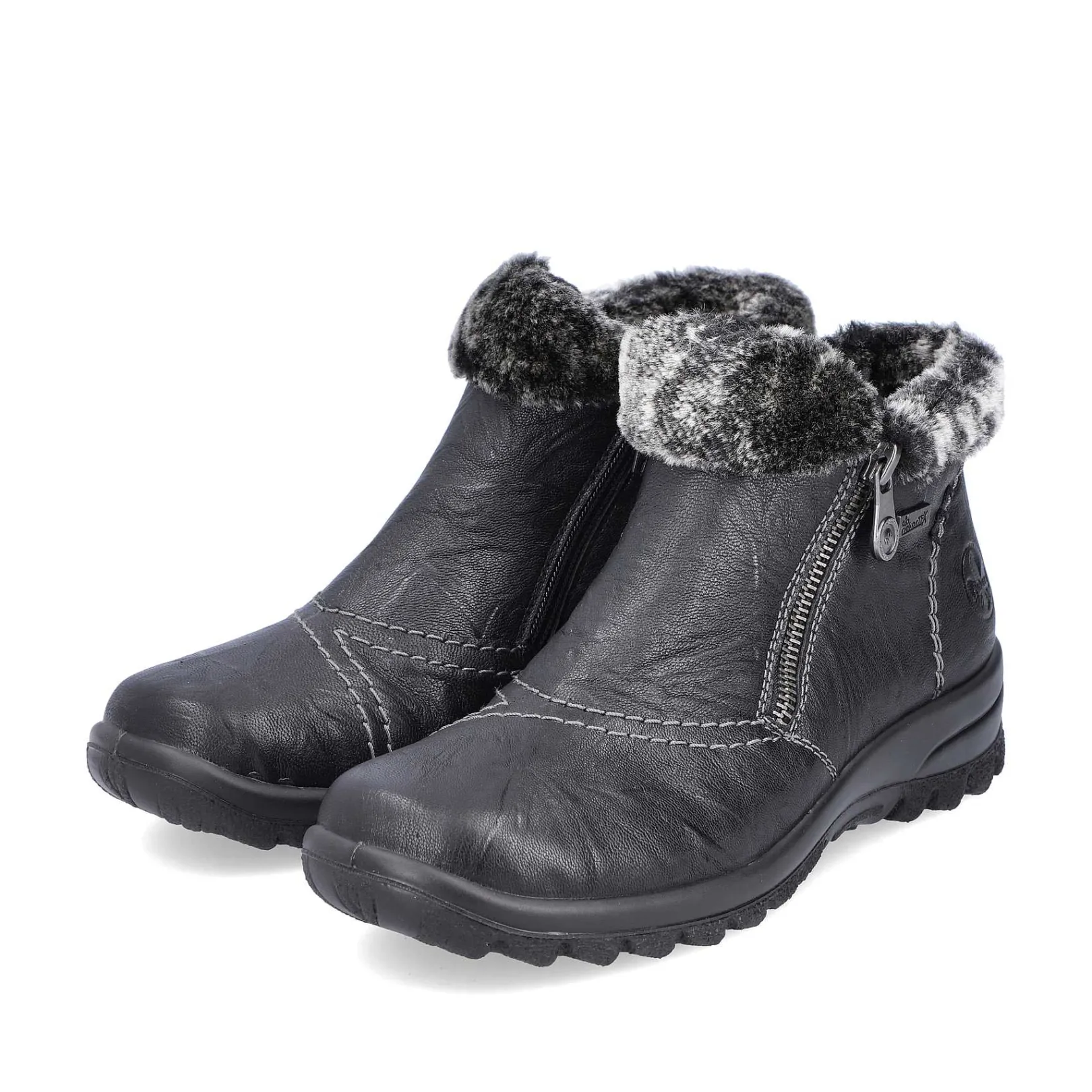 New Women'S Short Boots Jet Black Ladies Ankle Boots & Boots