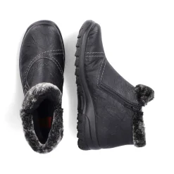 New Women'S Short Boots Jet Black Ladies Ankle Boots & Boots
