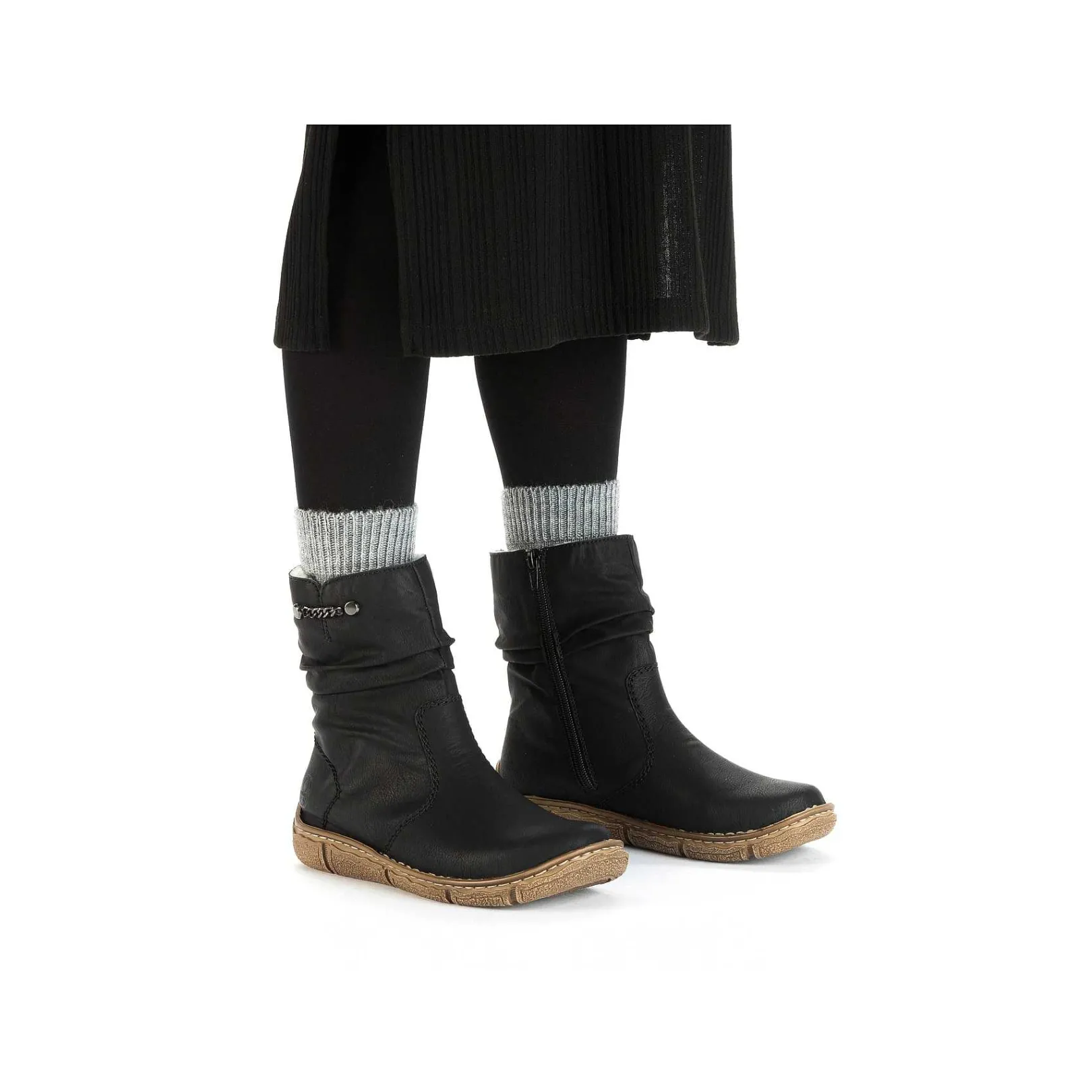 Online Women'S Short Boots Night Black Ladies Ankle Boots & Boots