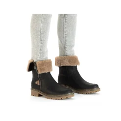 Discount Women'S Short Boots Asphalt Black Ladies Ankle Boots & Boots
