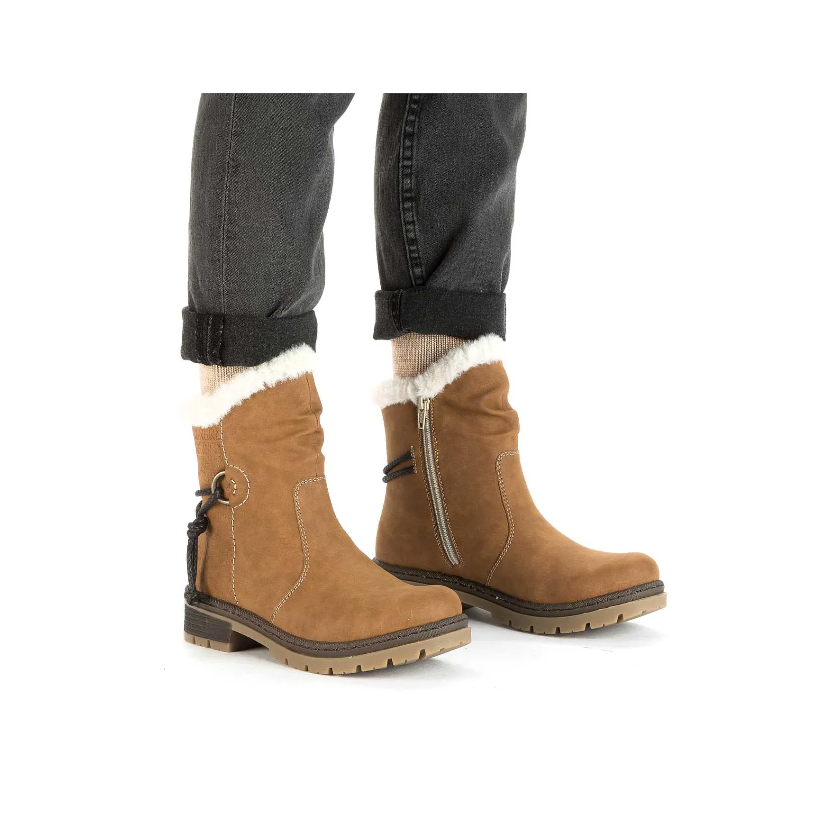 New Women'S Short Boots Camel Brown Ladies Ankle Boots & Boots