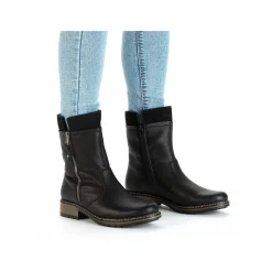 Sale Women'S Short Boots Jet Black Ladies Ankle Boots & Boots