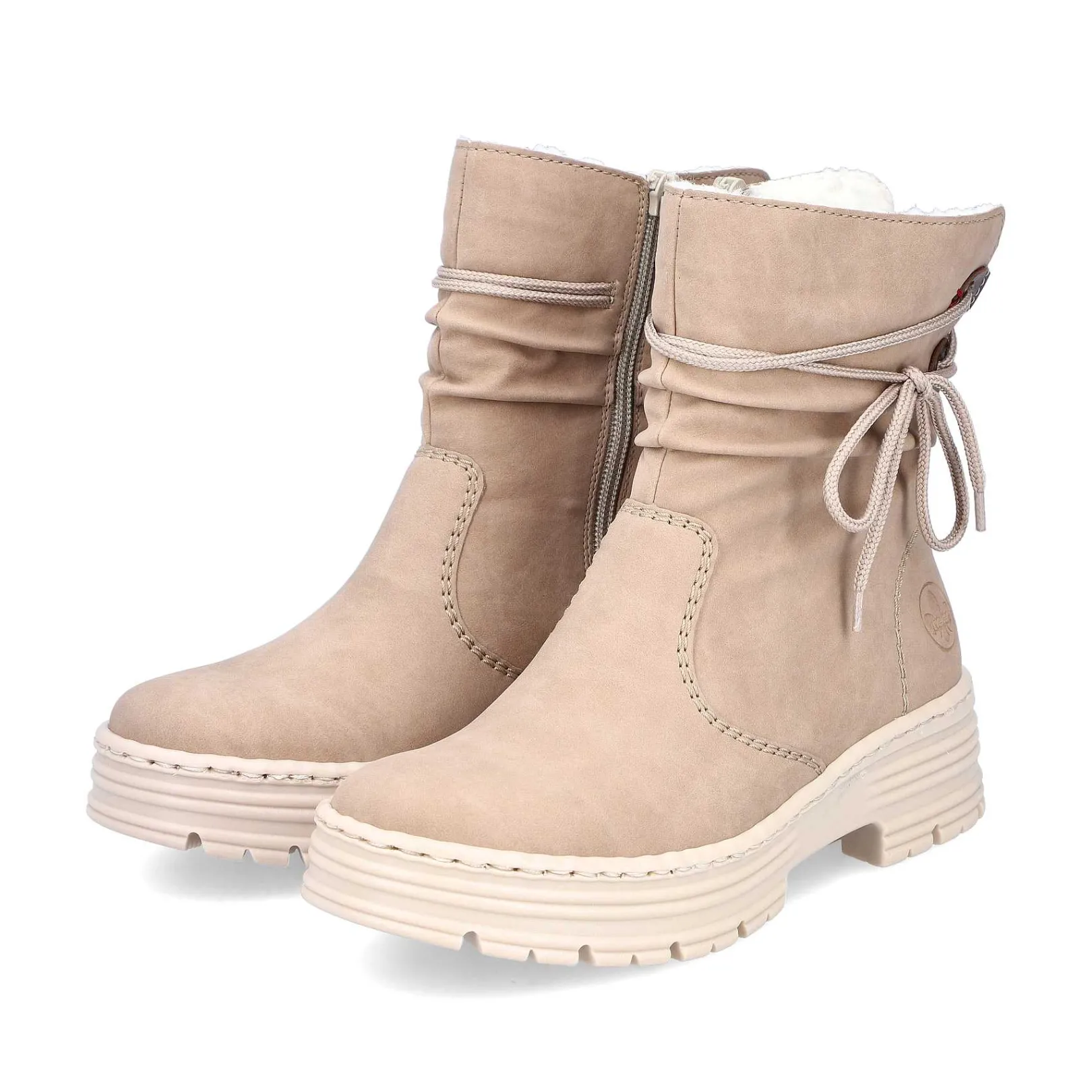 Women'S Short Boots Cream Beige Ladies Ankle Boots & Boots