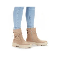 Women'S Short Boots Cream Beige Ladies Ankle Boots & Boots