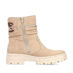 Women'S Short Boots Cream Beige Ladies Ankle Boots & Boots