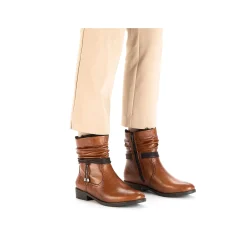 Online Women'S Short Boots Chestnut Brown Ladies Ankle Boots & Boots