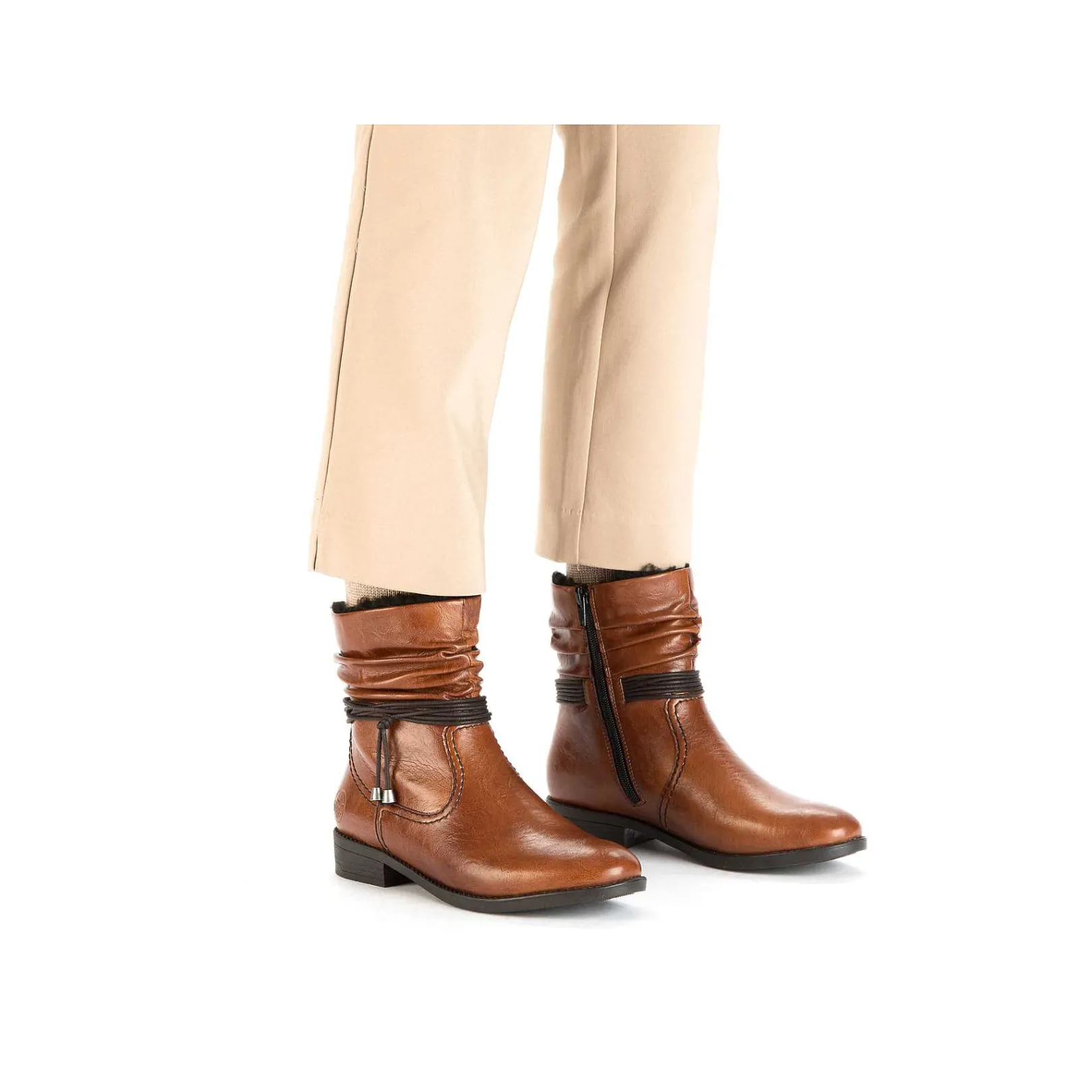 Online Women'S Short Boots Chestnut Brown Ladies Ankle Boots & Boots