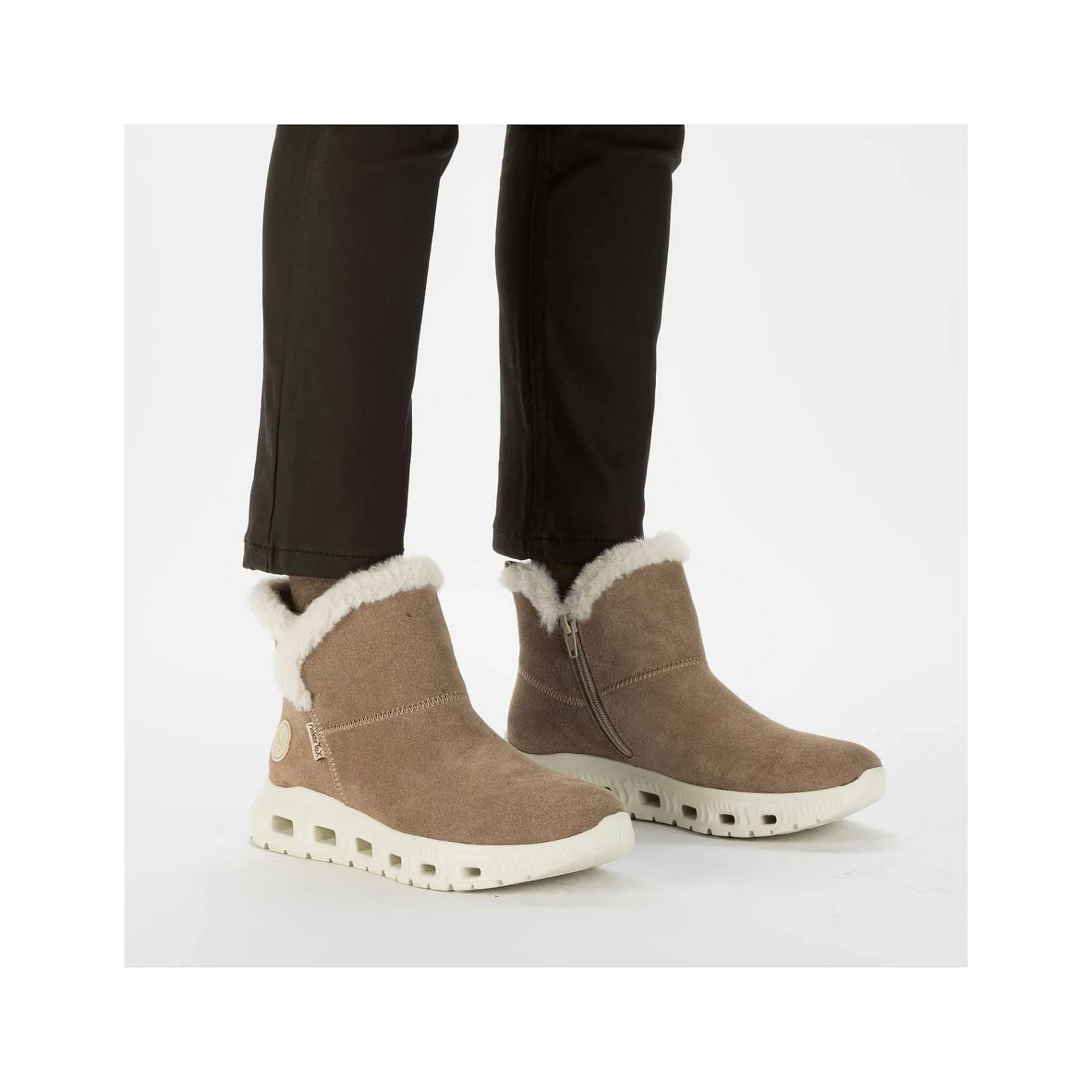 Online Women'S Short Boots Beige Brown Ladies Ankle Boots & Boots