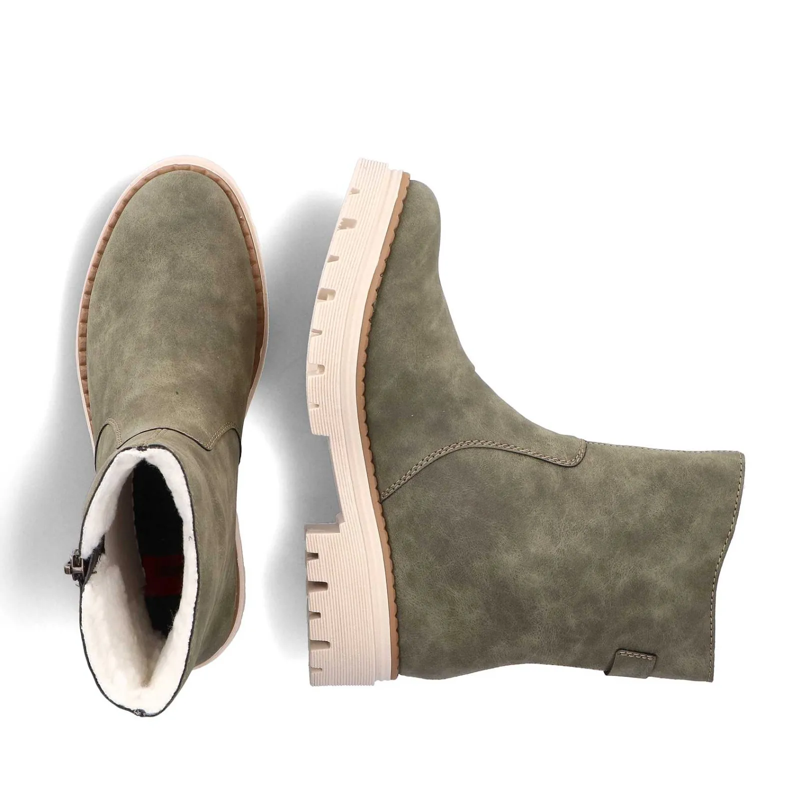 Online Women'S Short Boots Green Gray Ladies Ankle Boots & Boots