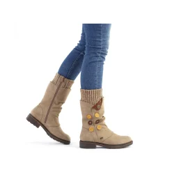 Hot Women'S Short Boots Beige Ladies Ankle Boots & Boots