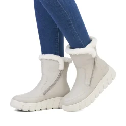 Online Women'S Short Boots Light Beige Ladies Ankle Boots & Boots