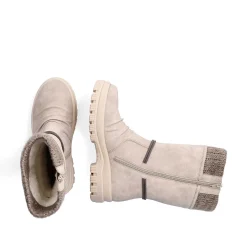 Sale Women'S Short Boots Light Beige Ladies Ankle Boots & Boots