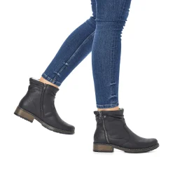 Sale Women'S Short Boots Jet Black Ladies Ankle Boots & Boots