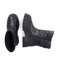Discount Women'S Short Boots Glossy Black Ladies Ankle Boots & Boots