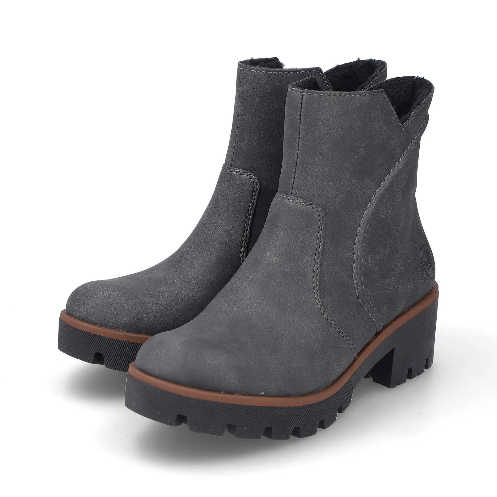 Best Women'S Short Boots Brown Gray Ladies Ankle Boots & Boots