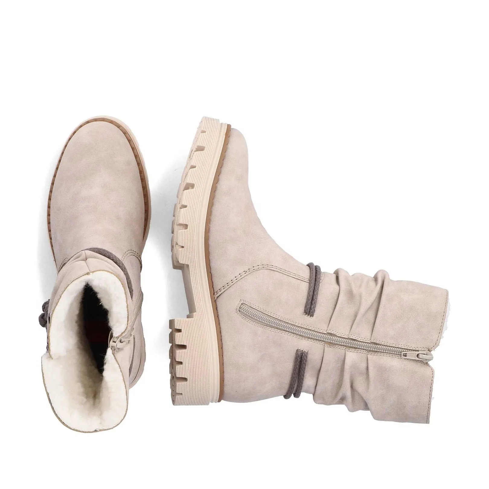 Discount Women'S Short Boots Light Beige Ladies Ankle Boots & Boots