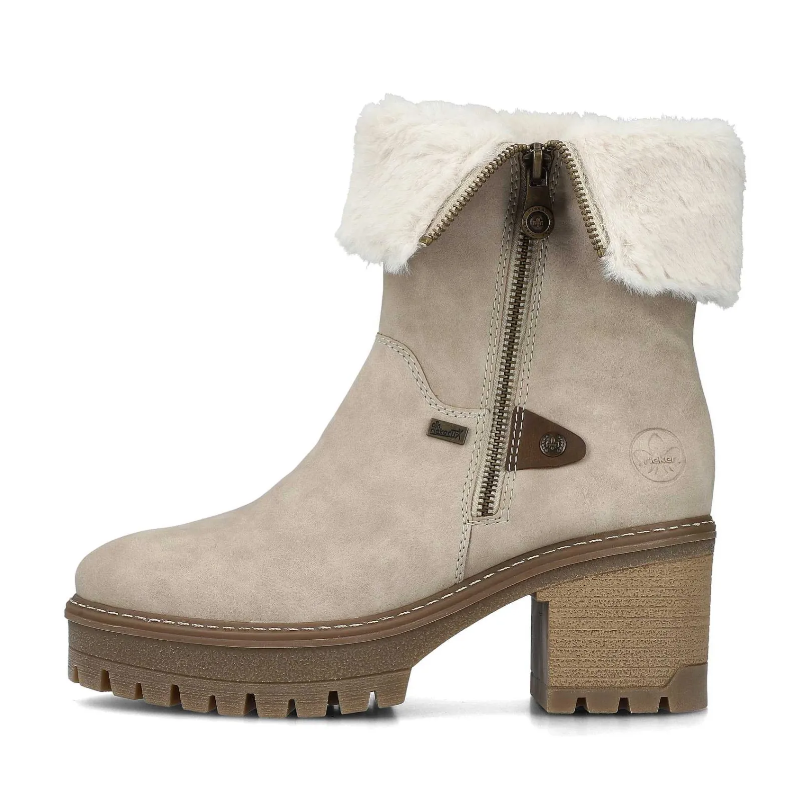 Discount Women'S Short Boots Gray Beige Ladies Ankle Boots & Boots