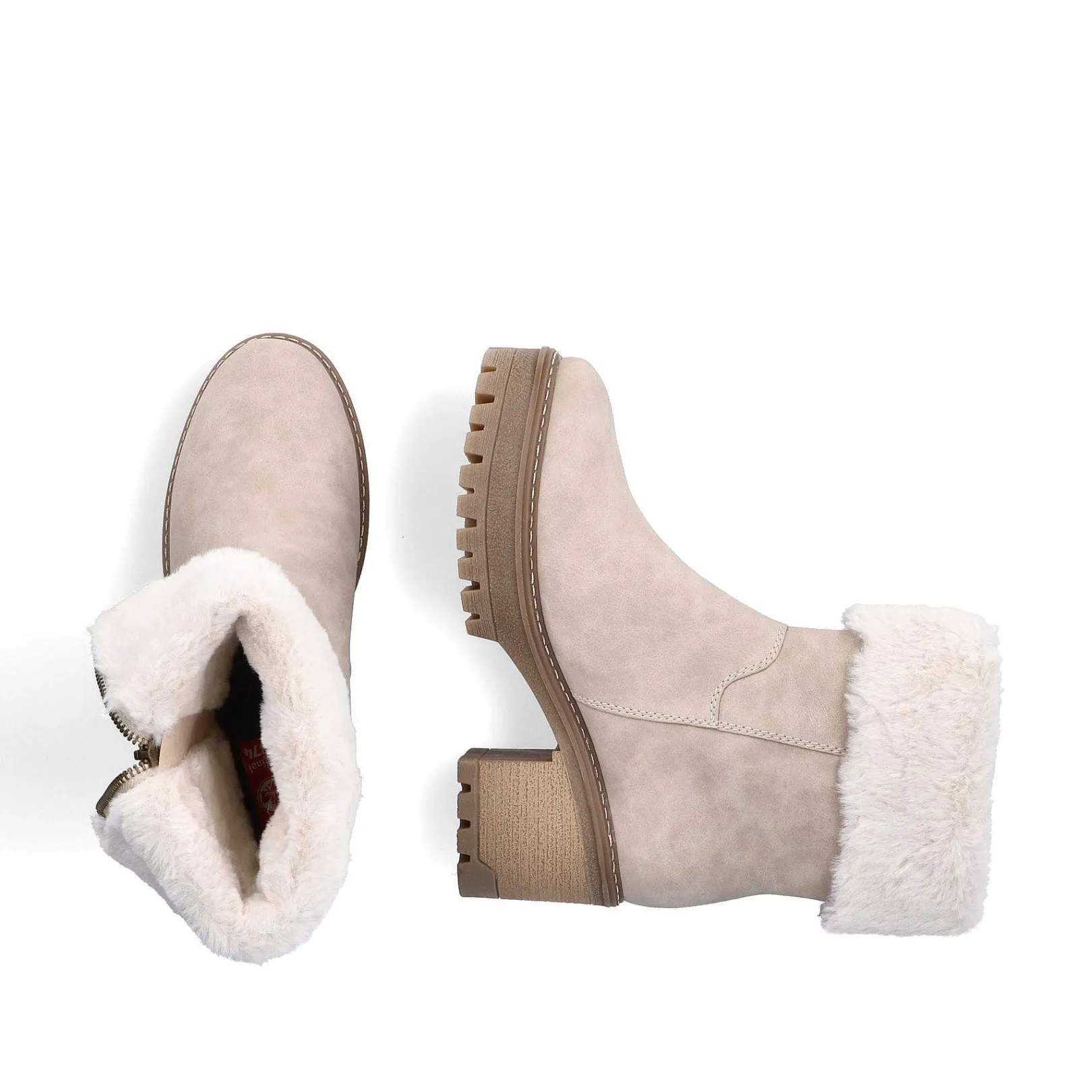 Discount Women'S Short Boots Gray Beige Ladies Ankle Boots & Boots