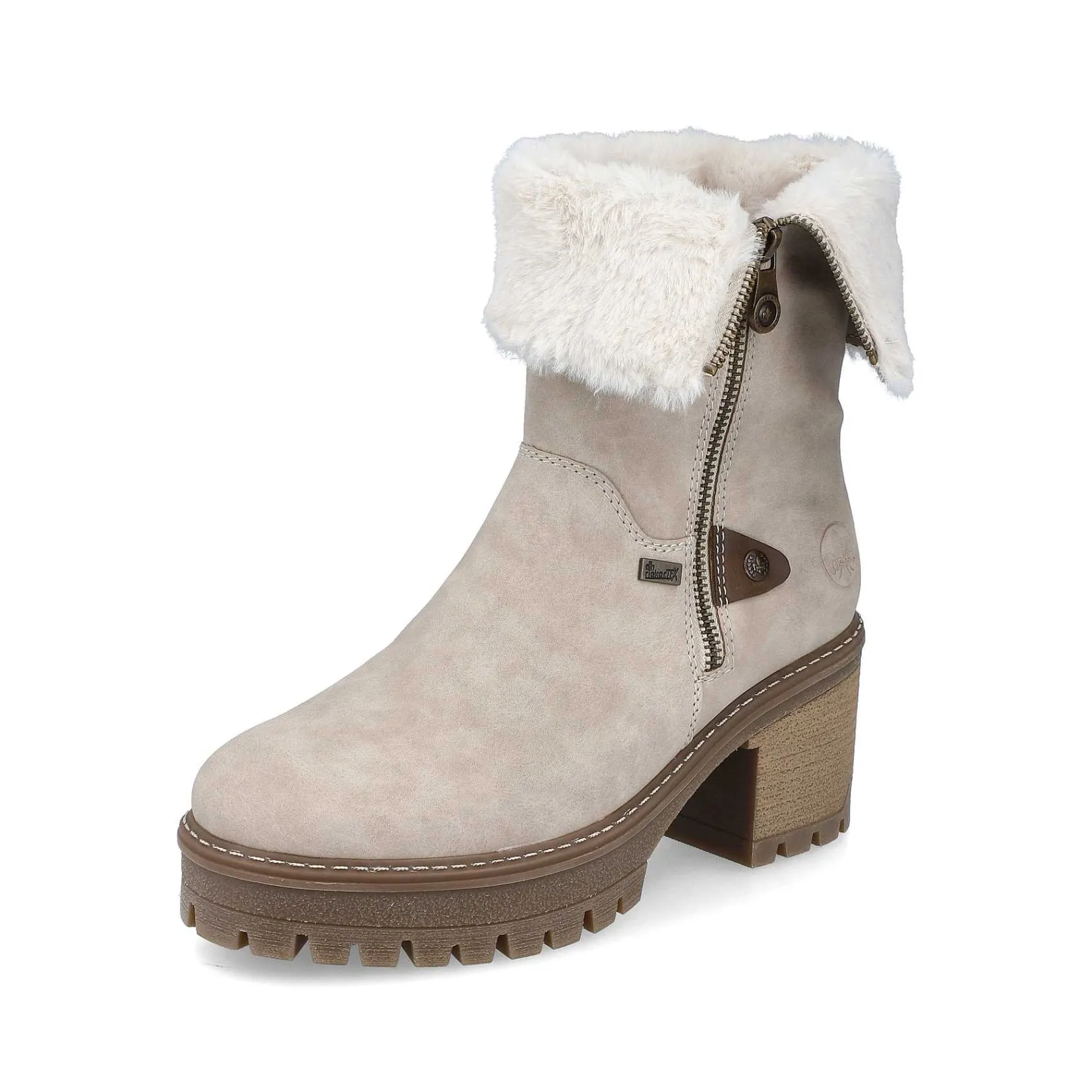 Discount Women'S Short Boots Gray Beige Ladies Ankle Boots & Boots
