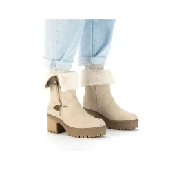 Discount Women'S Short Boots Gray Beige Ladies Ankle Boots & Boots