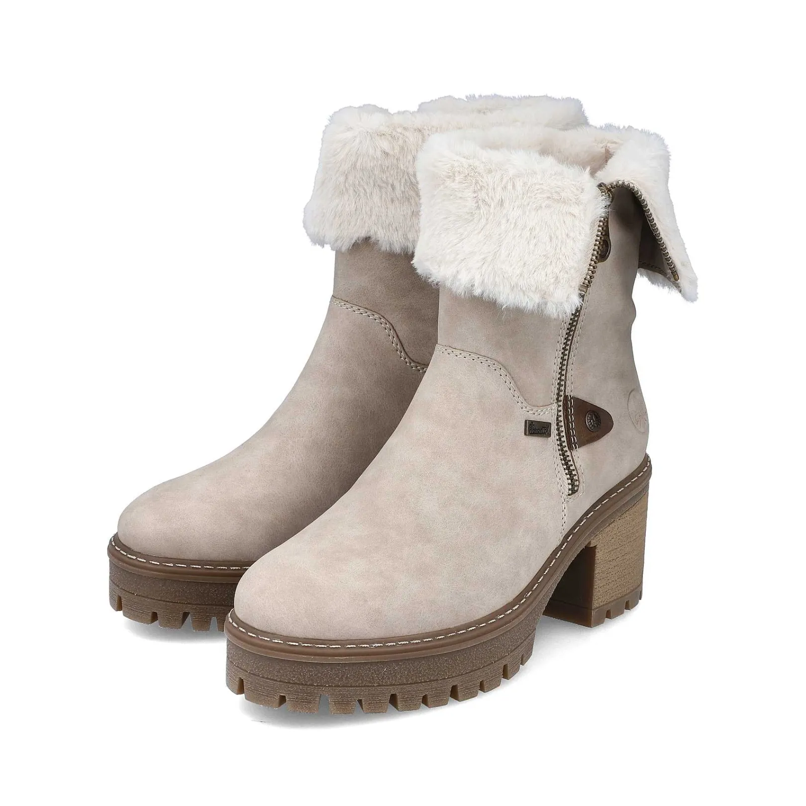 Discount Women'S Short Boots Gray Beige Ladies Ankle Boots & Boots