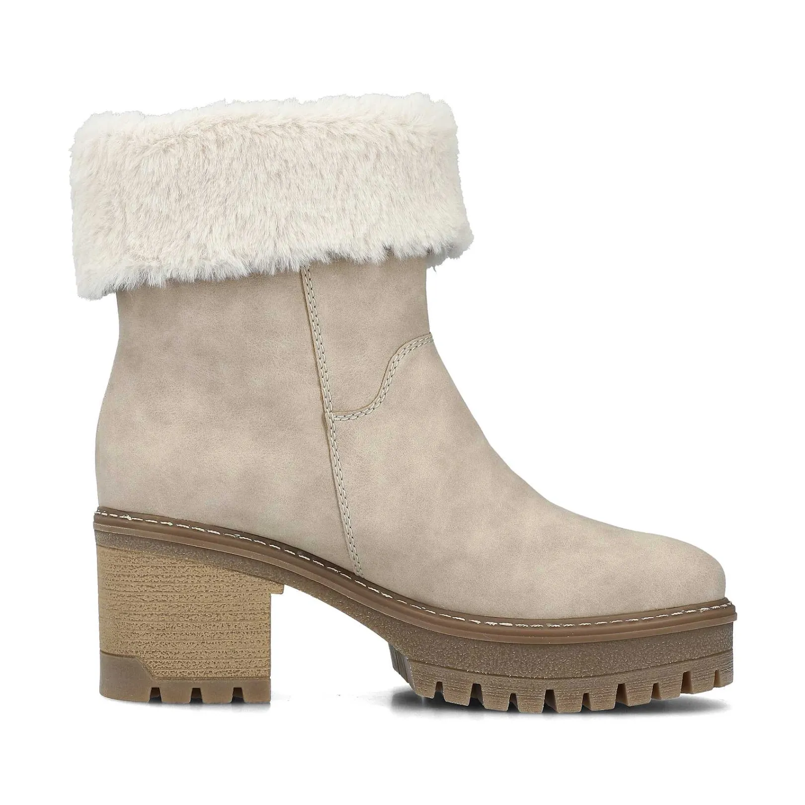 Discount Women'S Short Boots Gray Beige Ladies Ankle Boots & Boots
