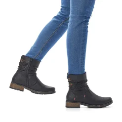 Sale Women'S Short Boots Jet Black Ladies Ankle Boots & Boots