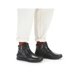 Outlet Women'S Short Boots Glossy Black Ladies Ankle Boots & Boots