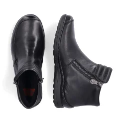 Outlet Women'S Short Boots Glossy Black Ladies Ankle Boots & Boots
