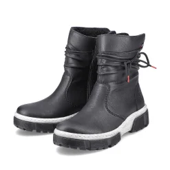 New Women'S Short Boots Jet Black Ladies Ankle Boots & Boots