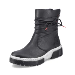 New Women'S Short Boots Jet Black Ladies Ankle Boots & Boots