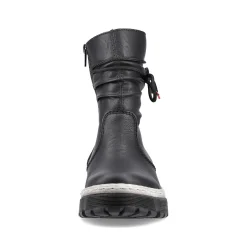 New Women'S Short Boots Jet Black Ladies Ankle Boots & Boots