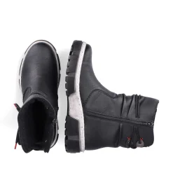 New Women'S Short Boots Jet Black Ladies Ankle Boots & Boots