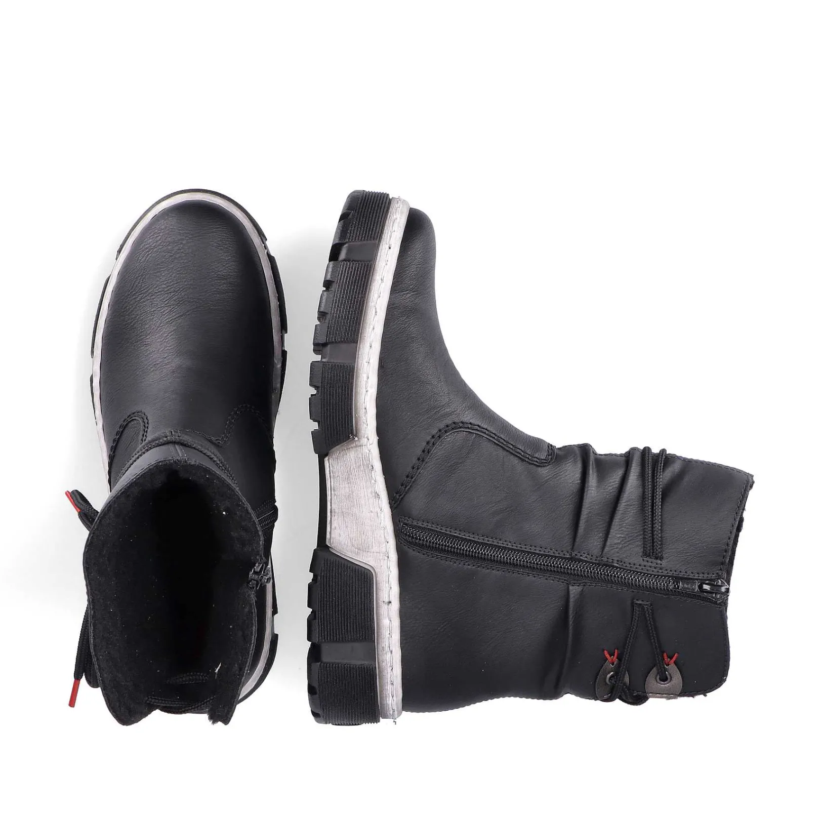 New Women'S Short Boots Jet Black Ladies Ankle Boots & Boots