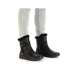 Outlet Women'S Short Boots Jet Black Ladies Ankle Boots & Boots